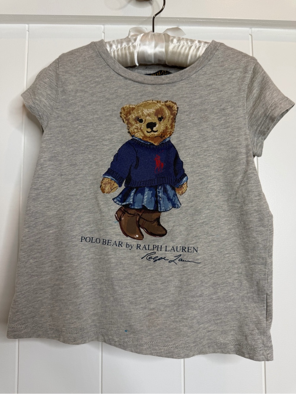 Polo by Ralph Lauren Grey Tee with Polo Bear Graphic